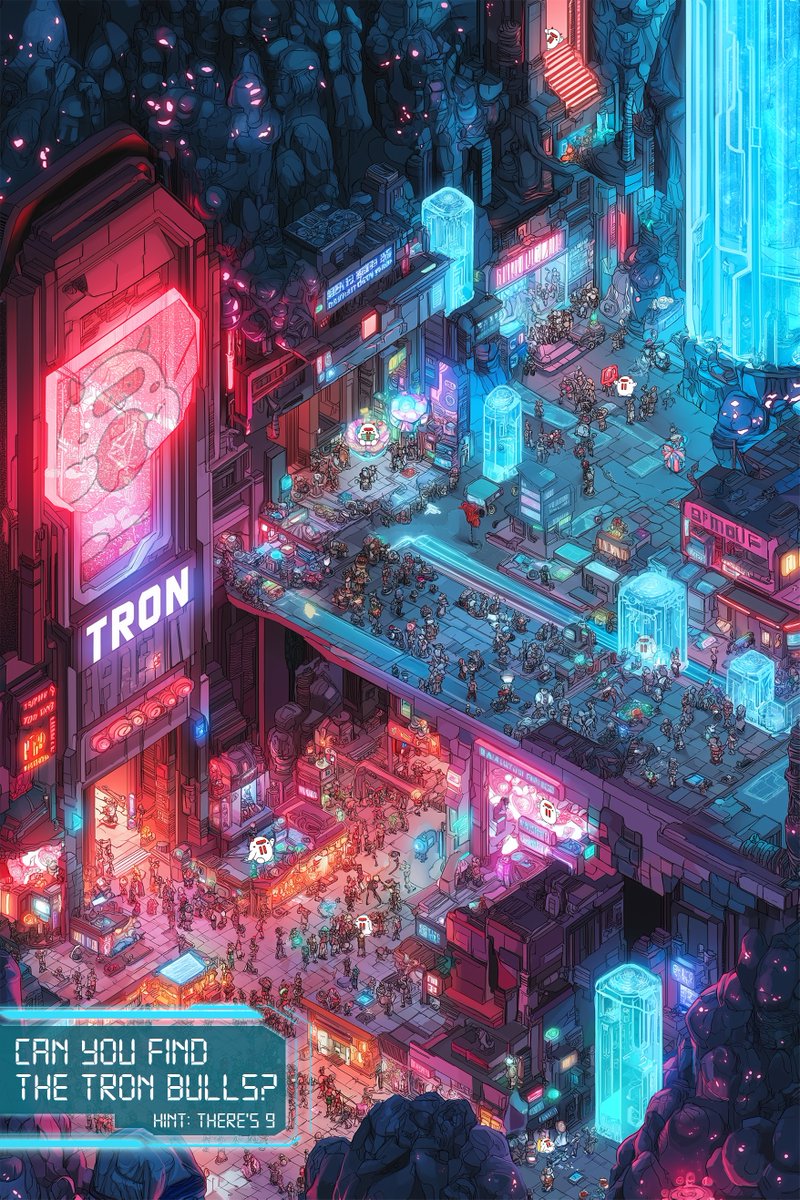 The TRON Bulls rolled deep… 9 of them are lurking.
Think you’ve got the eye? 🔎