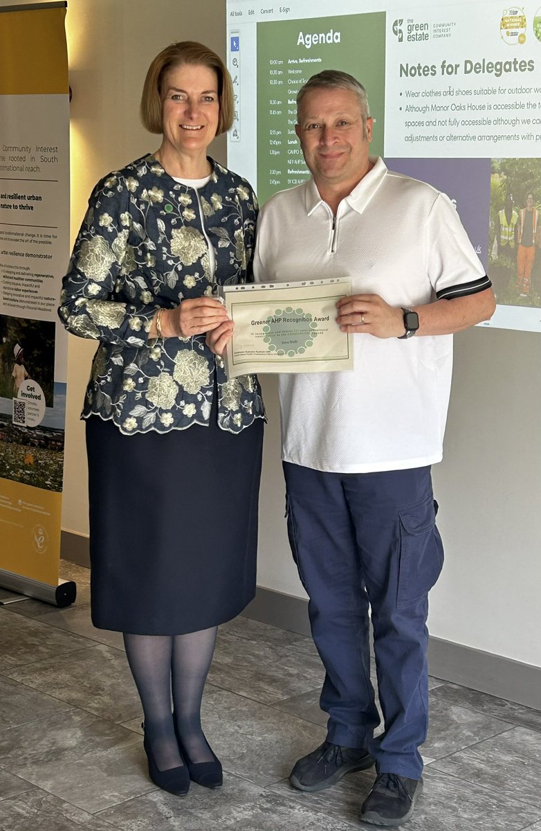 Suzanne Rastrick (@suzannerastrick) on Twitter photo The focus of my regional visit yesterday was on ‘environmental sustainability’ aspect of the #AHP strategy #AHPsDeliver
Pleased to recognise for their outstanding contributions:
Iona Palmer-Smith #Physio <a href="/NCICNHS/">North Cumbria Integrated Care NHS Foundation Trust</a>
Steve Smith, Technical Instructor <a href="/MidYorkshireNHS/">Mid Yorkshire Teaching NHS Trust</a>
#GreenerAHPs The focus of my regional visit yesterday was on ‘environmental sustainability’ aspect of the #AHP strategy #AHPsDeliver
Pleased to recognise for their outstanding contributions:
Iona Palmer-Smith #Physio <a href="/NCICNHS/">North Cumbria Integrated Care NHS Foundation Trust</a>
Steve Smith, Technical Instructor <a href="/MidYorkshireNHS/">Mid Yorkshire Teaching NHS Trust</a>
#GreenerAHPs