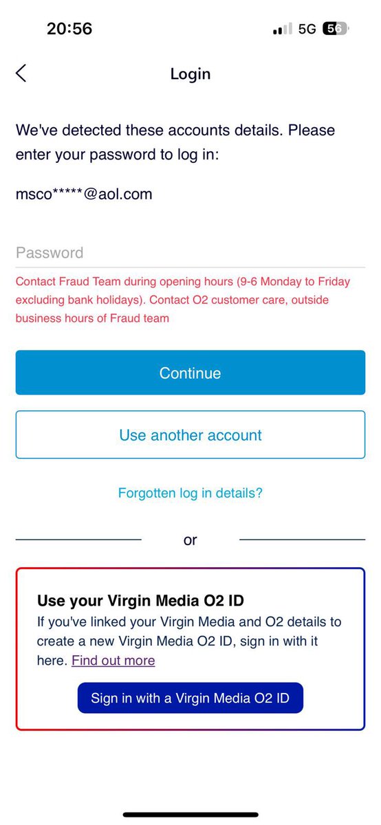 MaggieCollard3's tweet photo. @O2 has still not resolved the issue of account takeover fraud linked to our account.  We are still locked out of the account and cannot access information to find out how 80% of our data allowance was stolen.  #O2 #account #takeover #Fraud https://t.co/WYS4NcRuBc