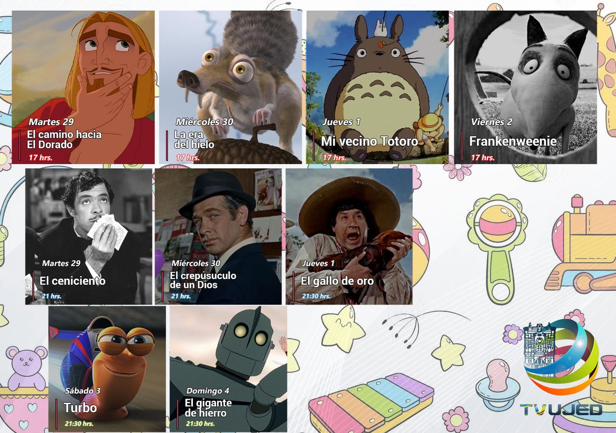 TelevisionUjed's tweet photo. Magia, fantasmas amistosos, cuentos de hadas, personajes animados y mucha fantasía, son algunos de los ingredientes que endulzarán esta semana en nuestro ciclo de #CineTvUJED “Celebrando a los niños” 🧒🏼👧🏻👧🏼👧🏽🧒🏻🎈 🎬 🍿

#SintonizaTvUJED 📺 https://t.co/3UNms3tCq5
