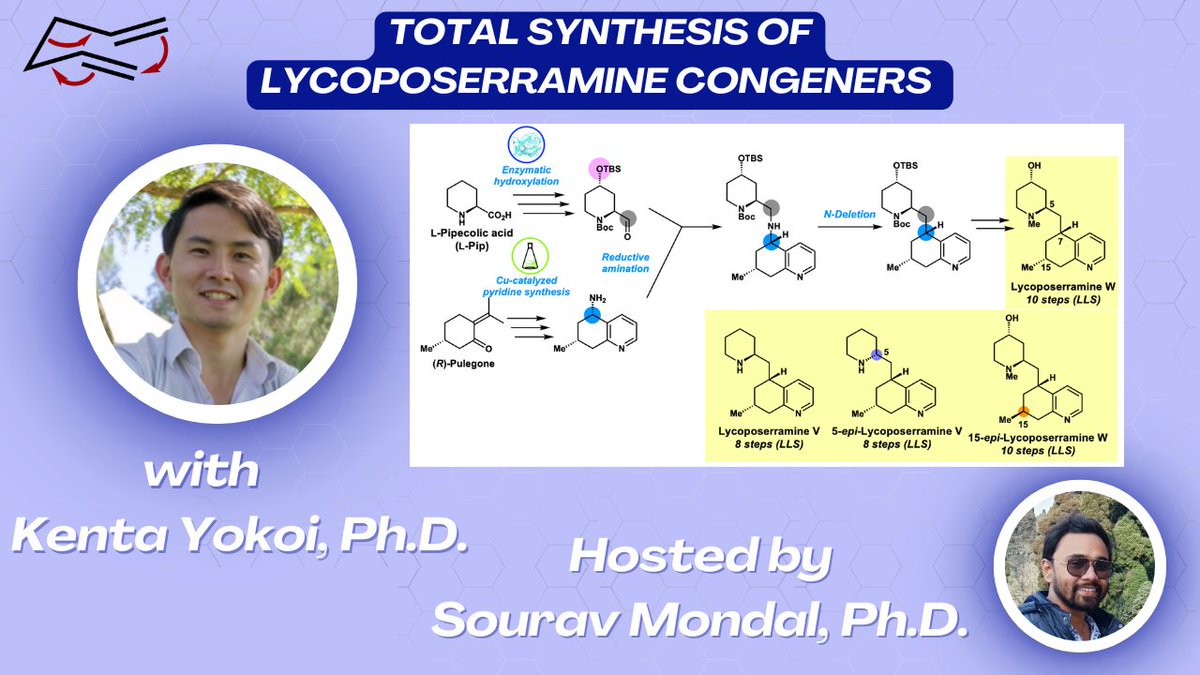 MatthewHorwitz1's tweet photo. Tune in this week as Kenta Yokoi shares his recently published work on the total synthesis of lycoposerramine congeners with @HansZimmer!!

Link: https://t.co/BQoMkJDDu7

@NatureComms 2025, 16, 1659. https://t.co/Zp4LdBBoOL https://t.co/gPtUyjAY1r