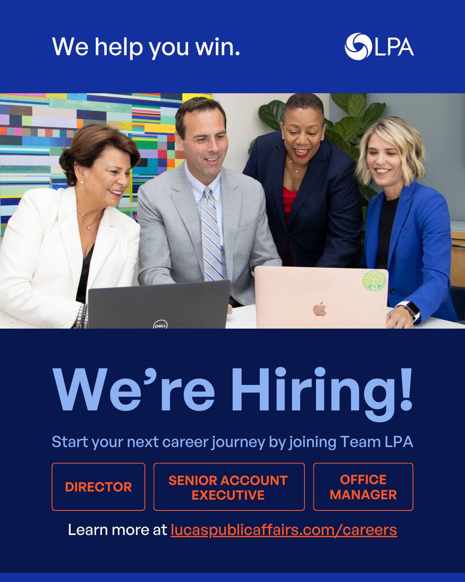 lpa_sacramento's tweet photo. In a world where the political landscape shifts by the hour, one thing remains constant: the need for strategic public affairs. At LPA, we don’t just follow the headlines, we help shape them. This is your chance to join one of Sacramento’s most effective public affairs teams. Join #TeamLPA: https://t.co/Pbzh56VHxF