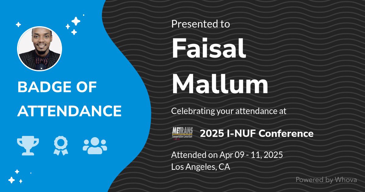 I had an inspiring experience at the International Urban Freight Conference in Los Angeles, California, where novel scholarly research transforms into practical solutions for improving freight movement across multimodal transportation systems. #inuf2025 #losangeles #USC