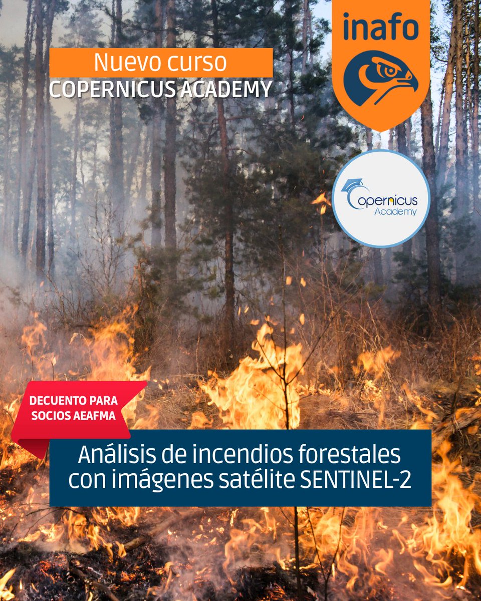 educación forestal (@eforestal) on Twitter photo Nueva edición del curso especializado "Análisis de #incendiosforestales con imágenes satélite #Sentinel2".
🗓️ 5 mayo
<a href="/inafo_oficial/">INAFO Instituto de Formación</a>
Mas información e inscripciones en inafo.es/producto/anali… Nueva edición del curso especializado "Análisis de #incendiosforestales con imágenes satélite #Sentinel2".
🗓️ 5 mayo
<a href="/inafo_oficial/">INAFO Instituto de Formación</a>
Mas información e inscripciones en inafo.es/producto/anali…