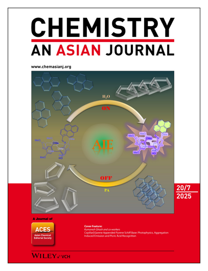 ACES_Journals's tweet image. #ChemAsianJ #OnTheCover Copillar[5]arene Appended Pyrene #SchiffBase: Photophysics, Aggregation Induced Emission and Picric Acid Recognition (Kumaresh Ghosh and co-workers) onlinelibrary.wiley.com/doi/10.1002/as… • onlinelibrary.wiley.com/doi/10.1002/as…