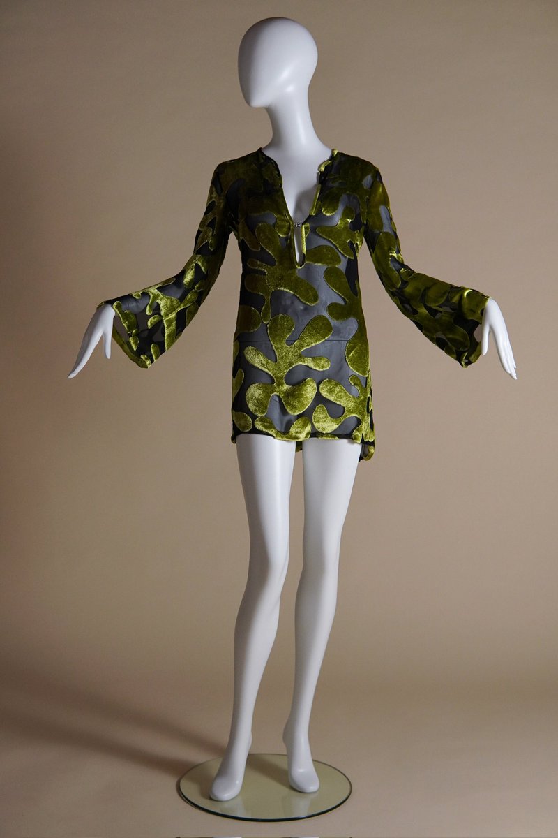 forbrittain's tweet photo. S/S 1996 Gucci by Tom Ford rare silk devoré tunic dress, now available https://t.co/FsxqS02vWr