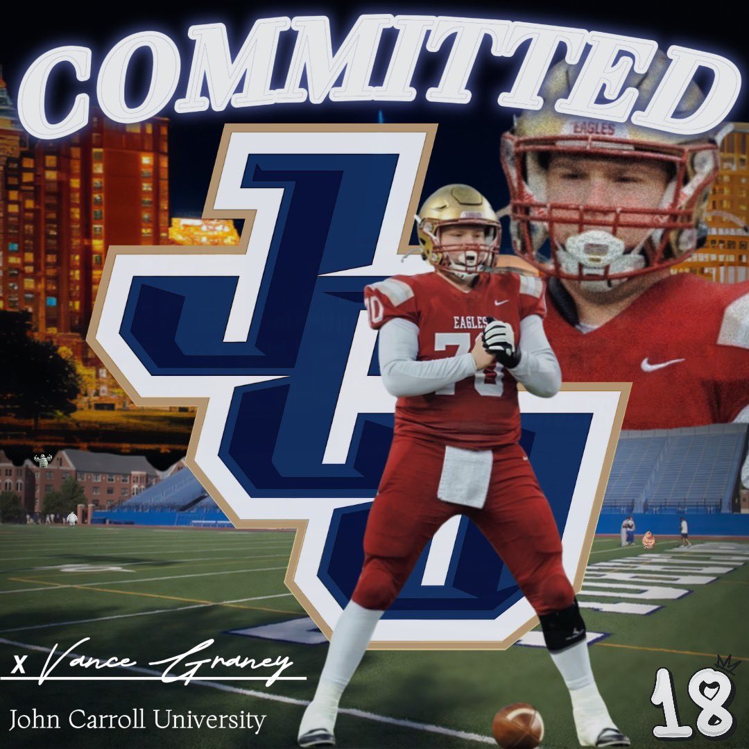 Proud to announce my commitment to John Carroll University and continue my academic and athletic career. Thanks to all my family, friends and coaches for your support in making this happen.