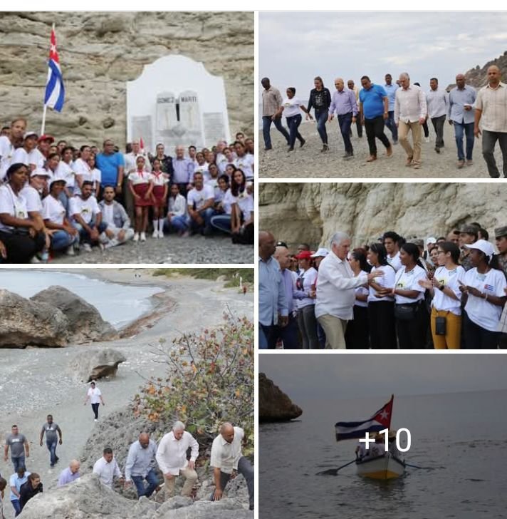 El Pdte <a href="/DiazCanelB/">Miguel Díaz-Canel Bermúdez</a> acompañó a más de un centenar de jóvenes hasta Playita de Cajobabo, lugar por donde hace 130 años desembarcaron Gómez y Martí para sumarse a la lucha por la libertad de #Cuba.
#UJCdeCuba
#SiempreJoven 
<a href="/MeyvisEstevezE/">Meyvis Estevez Echevarría</a>