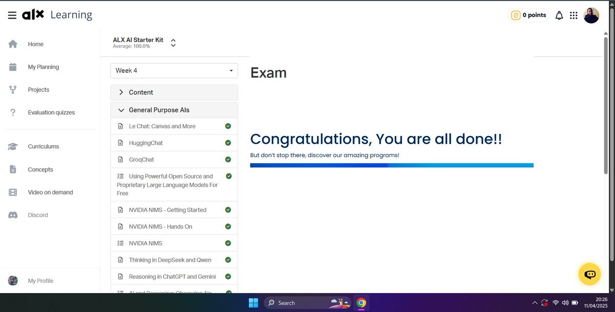 abidemi_bakre's tweet image. Final exam done!
Scored 10/11 and wrapped up the #ALXAIStarterKit with 95.34% overall!
Daily deadlines, work, side hustle & other learnings — it wasn’t easy, but I stayed on track.
Proud of this milestone!
#AI #TechInAfrica #LifelongLearning