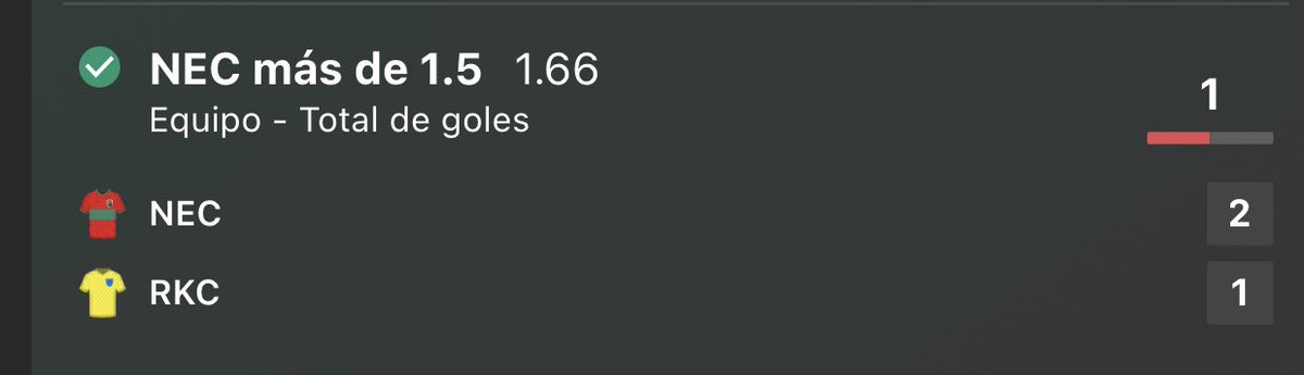 DataBetMx's tweet photo. GRUPO PREMIUM
PRIMER PICK DEK FIN DE SEMANA
PRIMER PICK COBRADO ✅✅✅
Teníamos una probabilidad de 71% de darse de acuerdo al #ExcelDataBet
La cuota debería estar en 1.30-1.40, nos la ponen en 1.66. APROVECHAMOS
ESO ES APOSTAR CON VALOR🏦 https://t.co/DNINmeJRcz