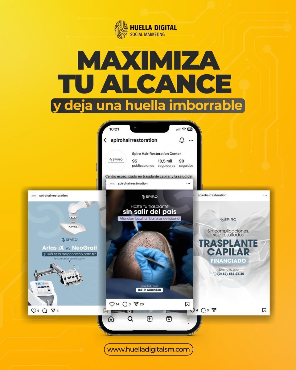 HuellaDigitalSM's tweet photo. En @HuellaDigitalSM te ayudamos a mejorar el alcance y la visibilidad de tu marca a través de planes especialmente diseñados para ti. 🤩
⁣
✳️Contamos con el paquete perfecto para el crecimiento de tu marca.
✳️Atención 100% personalizada.⁣
✳️Atendemos diferentes tipos de marcas. https://t.co/1ktcL9HWFw