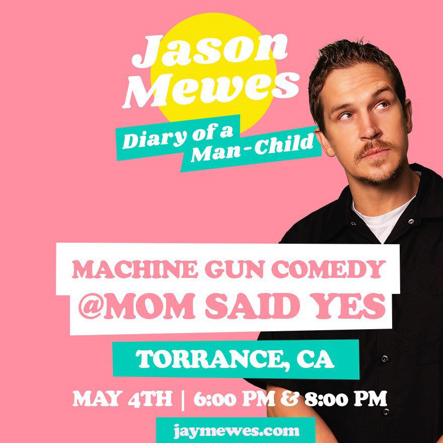 JayMewes's tweet image. Adventure. Excitement. A Jedi craves not these things nootch! Come see this guy at Mom Said Yes - Machine Gun Comedy in Torrance on May 4th! 

Get Tickets 👉 jaymewes.com/events

#jaymewes #diaryofamanchild #jayandsilentbob #comedy #torrance