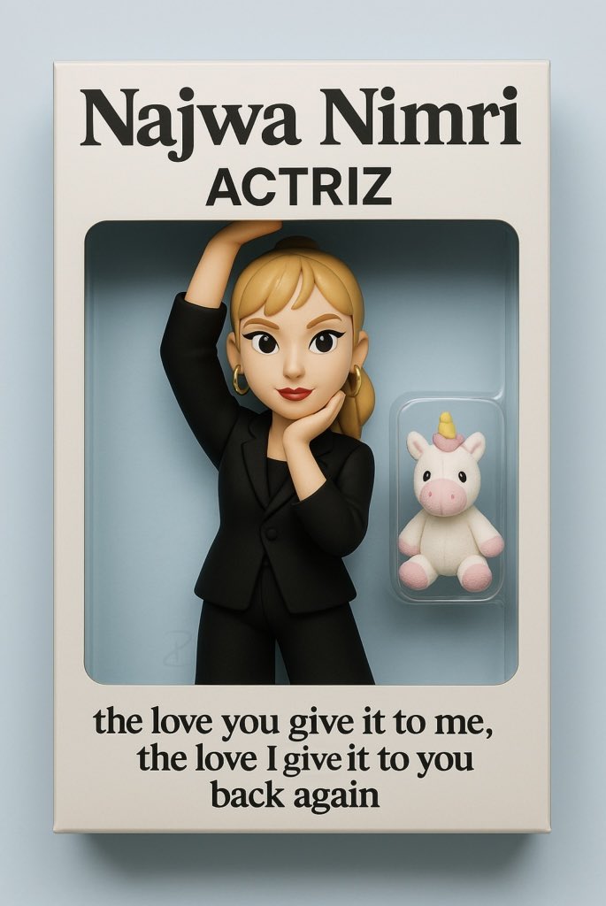 n_imri's tweet photo. @Najwa_Nimri ¿Te gustaría esta versión de ti mismo? 💅🩵 https://t.co/76nfkWqZax