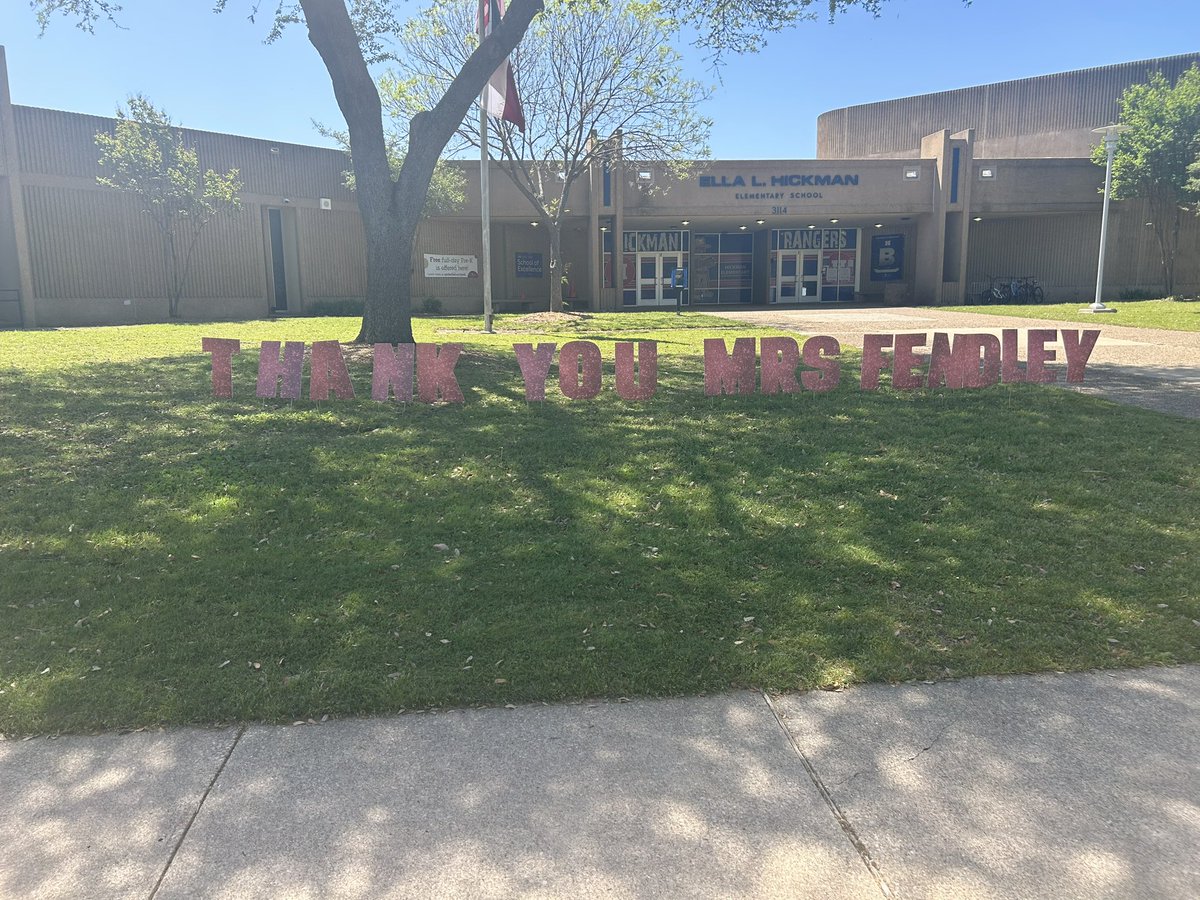 Hickman Elementary (@hickman_rangers) on Twitter photo We have been celebrating Assistant Principal Appreciation Week here at Hickman. Therefore, this week has been dedicated to the best AP in the business, Mrs. Fendley. Thank you for all that you do for us, Mrs. Fendley! <a href="/gisdnews/">Garland ISD</a> #RangersLeadTheWay We have been celebrating Assistant Principal Appreciation Week here at Hickman. Therefore, this week has been dedicated to the best AP in the business, Mrs. Fendley. Thank you for all that you do for us, Mrs. Fendley! <a href="/gisdnews/">Garland ISD</a> #RangersLeadTheWay