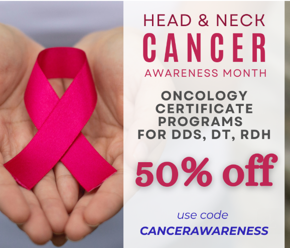 What an awesome opportunity! 🎗 In honor of Head &amp; Neck Cancer Awareness Month, The National Network of Healthcare Hygienists is providing 50% off tuition for both cancer-related certificate programs. Visit healthcarehygienists.org to learn more! #oralcancerawarenessmonth
