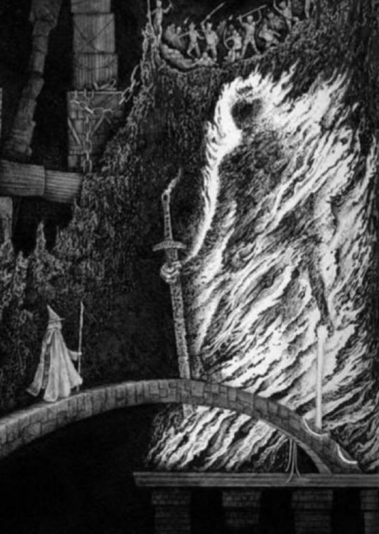 MiddleearthMixr's tweet photo. People think of the Balrog like the Fellowship just stumbled upon a Bear cave and awoke a creature that takes up instinctual animalistic defense. Not so

The Balrog is a being equally as intelligent and cunning as Gandalf. A spirit that was present during the making of the world. https://t.co/SDo1n8bNjX