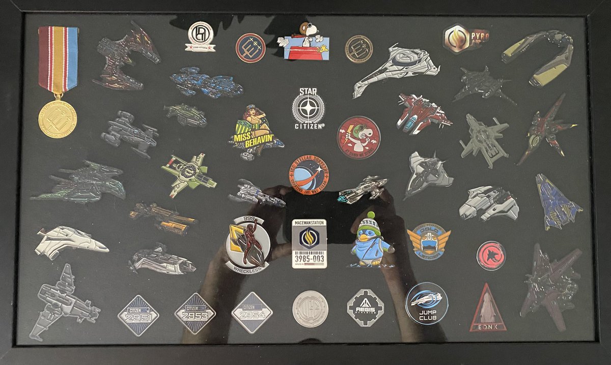 Hstaphath (@hstaphath1545) on Twitter photo It was time to rearrange my SC pin collection. I may need a bigger display soon. #firstworldproblems <a href="/RobertsSpaceInd/">Star Citizen</a> It was time to rearrange my SC pin collection. I may need a bigger display soon. #firstworldproblems <a href="/RobertsSpaceInd/">Star Citizen</a>