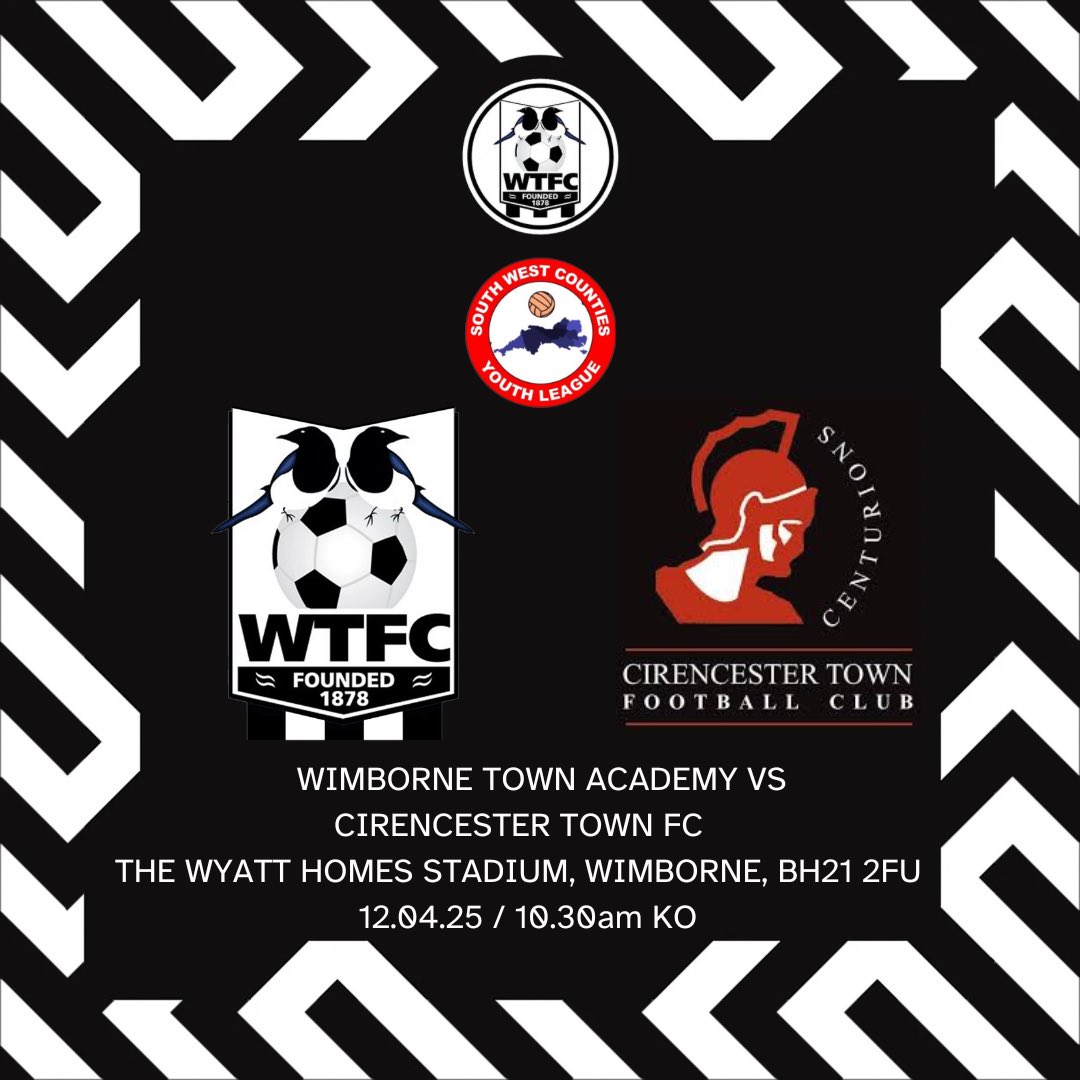 WTFC Academy (@wtfc_academy) on Twitter photo TOMORROW:
Our Academy host <a href="/CirenTownFC/">Cirencester Town FC</a> at home in the <a href="/SWCYouthLeague/">South West Counties Youth League (U18)</a>
🆚 Cirencester Town FC
⚽️ South West Counties
🏟️ The Wyatt Homes Stadium
📍 BH21 2FU
🗓️ 12.04.2025
⏰ 10.30am KO
#upthemagpies 🥧 TOMORROW:
Our Academy host <a href="/CirenTownFC/">Cirencester Town FC</a> at home in the <a href="/SWCYouthLeague/">South West Counties Youth League (U18)</a>
🆚 Cirencester Town FC
⚽️ South West Counties
🏟️ The Wyatt Homes Stadium
📍 BH21 2FU
🗓️ 12.04.2025
⏰ 10.30am KO
#upthemagpies 🥧