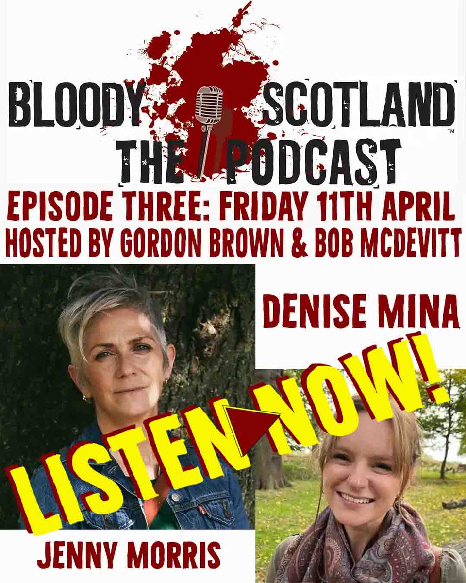 It's podcast day! Our third episode featuring two great chats with Denise Mina and Jenny Morris has dropped now. You can listen (and catch-up with the first two episodes) here - bloodyscotland.podbean.com