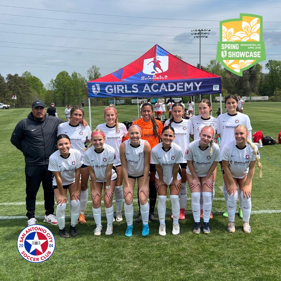 San Antonio City Soccer Club (@sacitysc) on Twitter photo Day 1 in Greensboro ✅⚽️
SA City makes noise at the GA Spring Showcase! 📣💪
🔵 08 GA: Gritty 1-1 battle 💥
🔵 09 GA: Clinical 3-1 W 👏⚽️
Strong start from the squad—let’s build on it! 💙 #SACityProud #GASpringShowcase <a href="/GAcademyLeague/">Girls Academy</a> Day 1 in Greensboro ✅⚽️
SA City makes noise at the GA Spring Showcase! 📣💪
🔵 08 GA: Gritty 1-1 battle 💥
🔵 09 GA: Clinical 3-1 W 👏⚽️
Strong start from the squad—let’s build on it! 💙 #SACityProud #GASpringShowcase <a href="/GAcademyLeague/">Girls Academy</a>