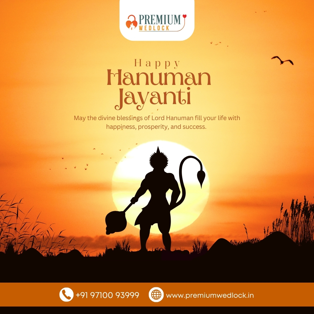 PremiumWedlock's tweet photo. Celebrate the Spirit of Devotion – Happy Hanuman Jayanti!

On this sacred day, may your bonds be as strong and faithful as Hanuman’s devotion. Here's to timeless love and divine blessings. 

#HanumanJayanti #PremiumWedlock #DivineLove #WeddingGoals #CoupleBlessings #WedWithGrace https://t.co/UUWYoWpBNS