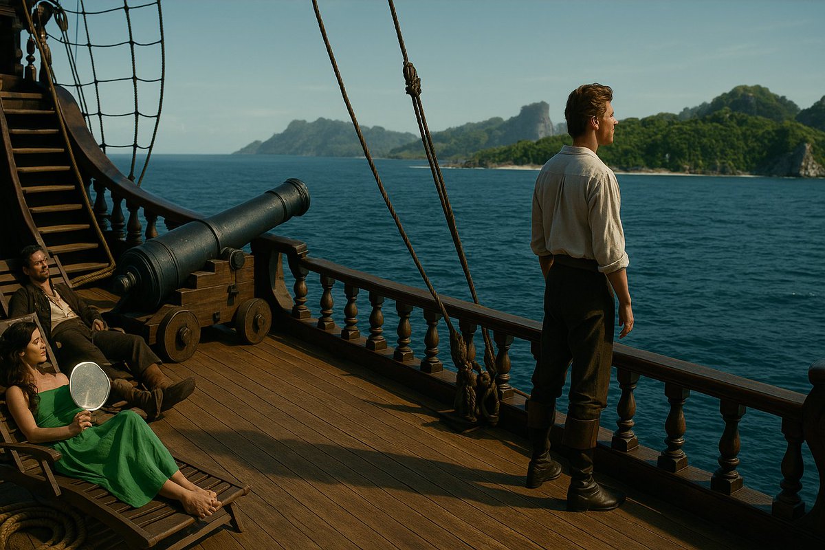 ArtGaime's tweet photo. This cinematic reimagining of The Secret of Monkey Island (1990, Lucasfilm Games) captures the relaxed chaos of pirate life in vibrant, sun-soaked glory. Argh!

#MonkeyIsland #LucasfilmGames #RetroGaming #AIArt #PointAndClick #ClassicGames #PirateVibes #PixelToCinematic https://t.co/W4g65Edjh6