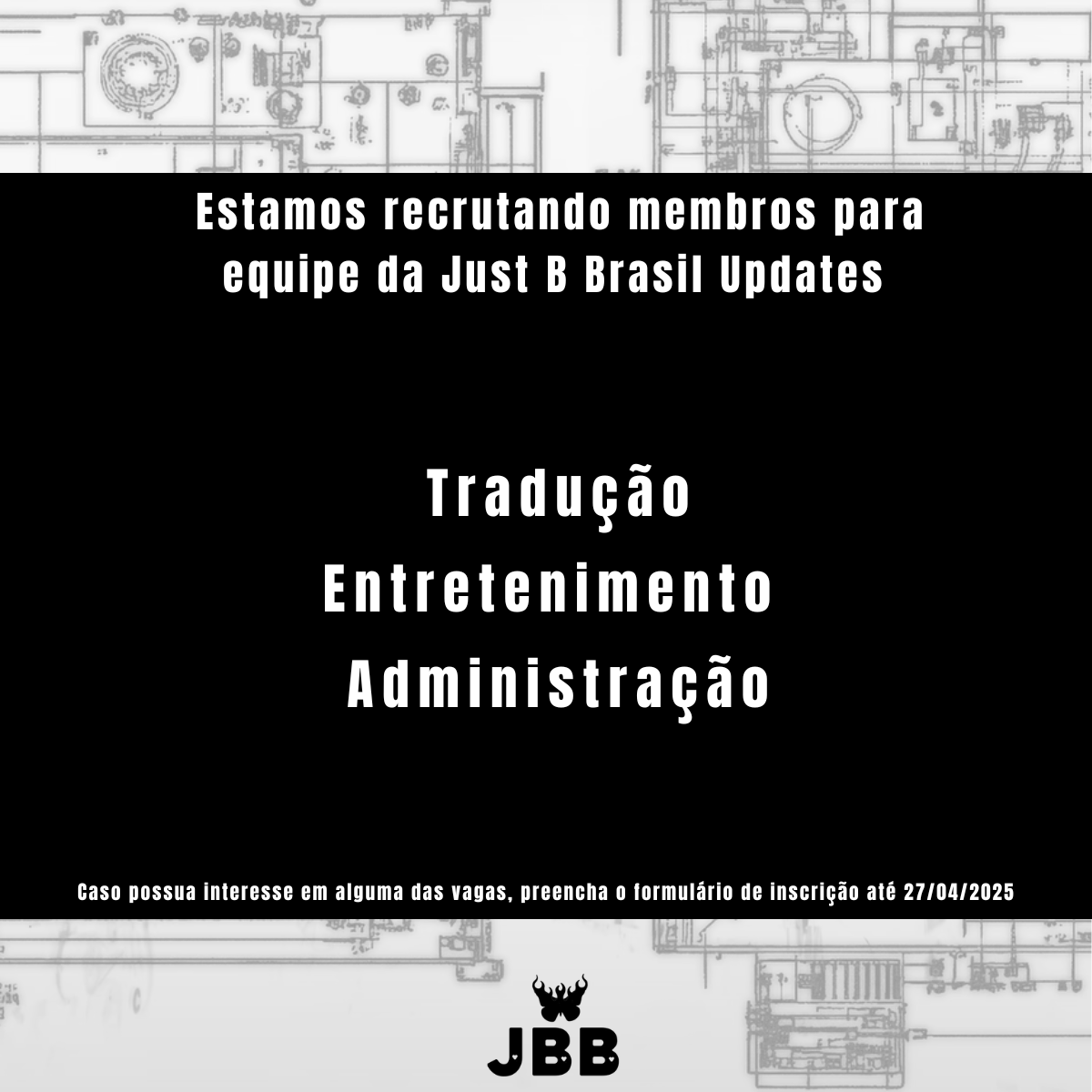 JUSTB_Brasil's tweet image. Estamos com vagas abertas!!  

Venha fazer parte da nossa equipe de atualizações sobre o boy group sul-coreano Just B &amp;lt;3

PRAZO DE INSCRIÇÕES PRORROGADO ATÉ 
27.04.25   

Formulário para inscrição docs.google.com/forms/u/1/d/1Y…

#JUSTB #저스트비
@JUSTB_Official
@JUSTB_twt
