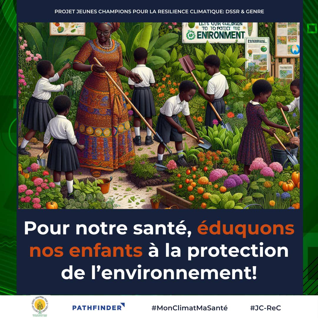 Pour notre santé, éduquons nos enfants à la protection de l’environnement.
#MonClimatMaSante
#JC_ReC