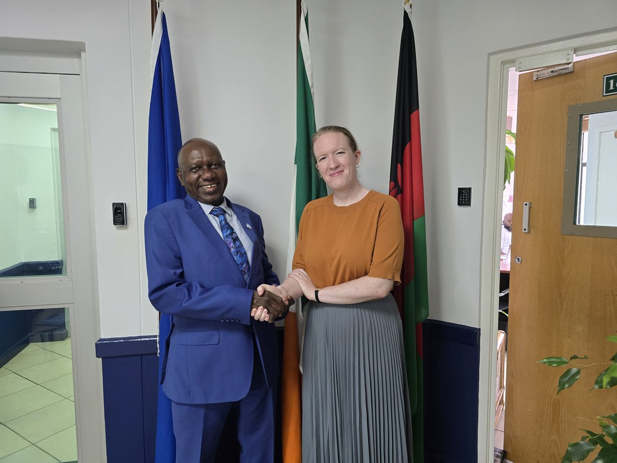 FAOMalawi's tweet photo. "We believe in reaching those who are furthest behind first"-H.E Kate Brady, Ambassador of Ireland to Malawi during a courtesy call by @FAOMalawi Rep a.i, @BabaganaAhmadu . They agreed on the importance of clear coordination mechanisms among Rome based agencies #IFAD #WFP https://t.co/RurEZOqkfA