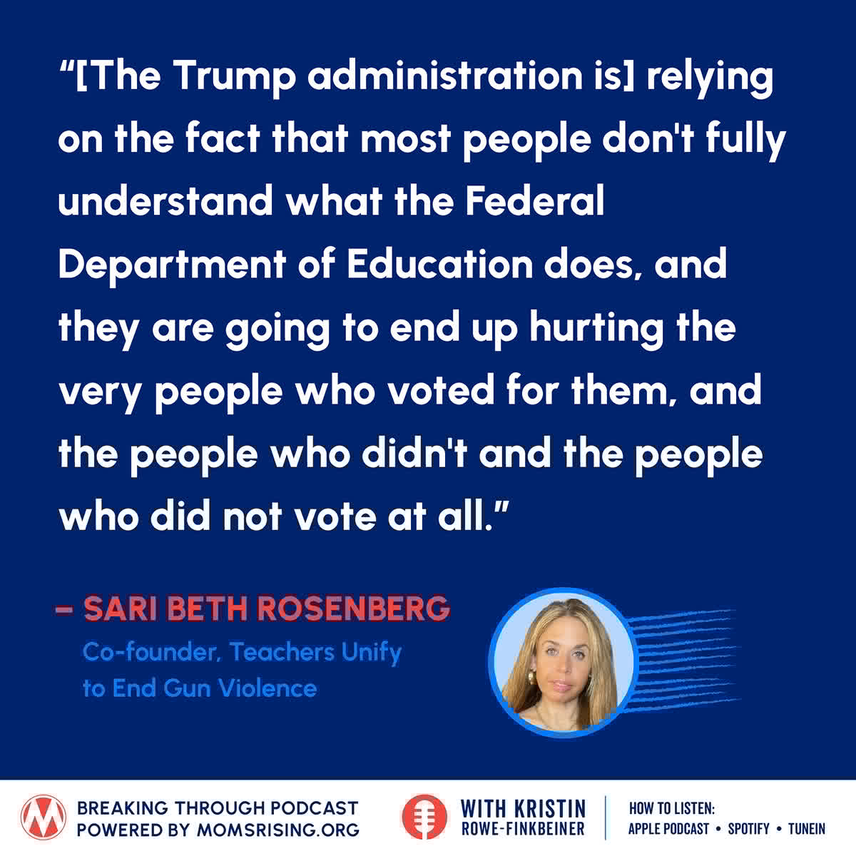 We cover how the decimation of the Department of Education will hurt school safety, including the progress we've made on gun violence prevention w/ <a href="/saribethrose/">Sari Beth Rosenberg</a>.

momsrising.org/bt17MAR25/?sou…