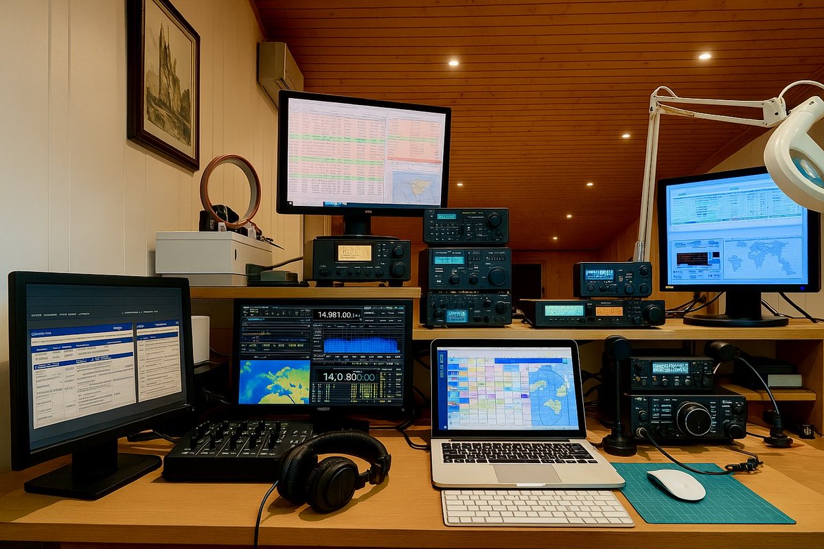 My shack in two AI versions.

#swl #amateurrardio #dxing #dx #propagation #DXCC #radio