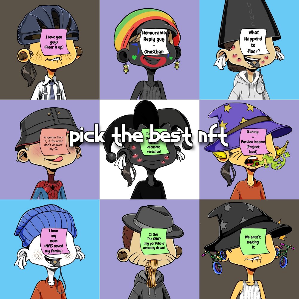 Fudnotes's tweet image. Pick the best nft and post it in the comments🐺
#FudNotes #NFT