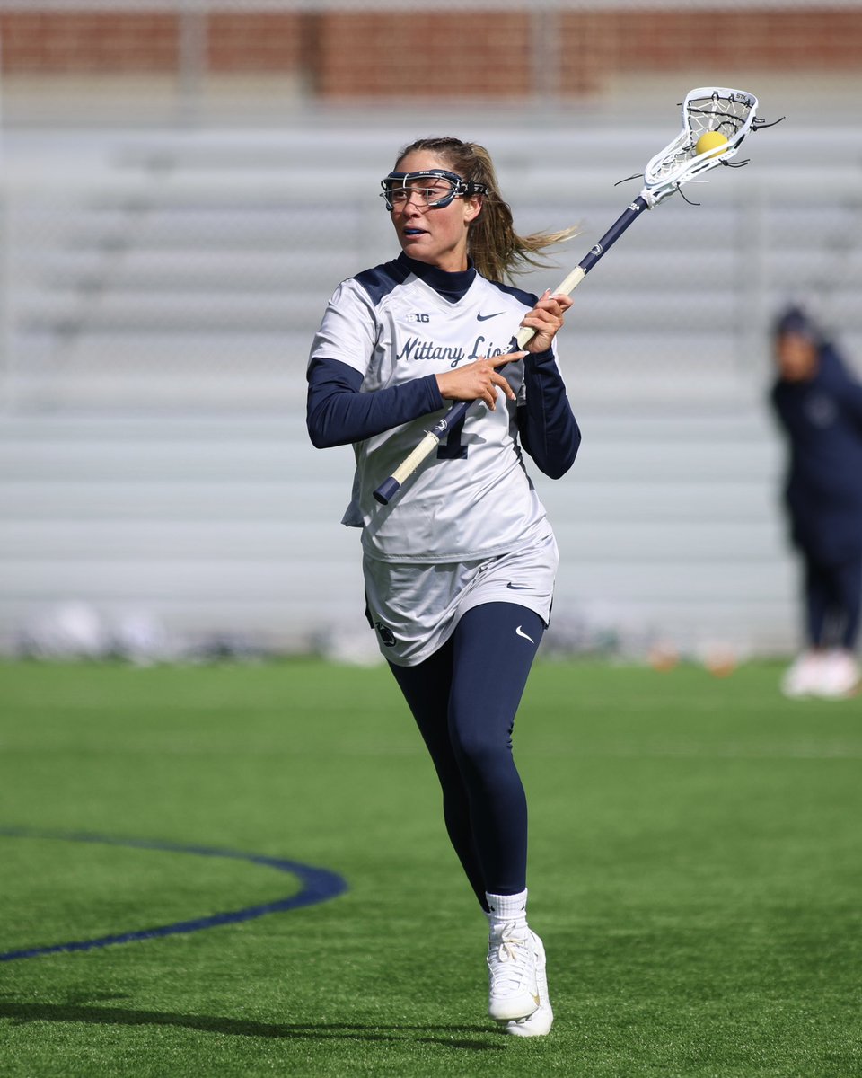 PennStateWLAX's tweet photo. #1️⃣ Brooke Hoss

Brooke Hoss has been a staple in the offensive rotation, appearing in 64 games and scoring 92 goals. She’ll graduate this May with a degree in early childhood &amp; elementary education and plans to pursue a master’s in special education👏👏👏

#StickWithUs https://t.co/tKfAeSUh2I