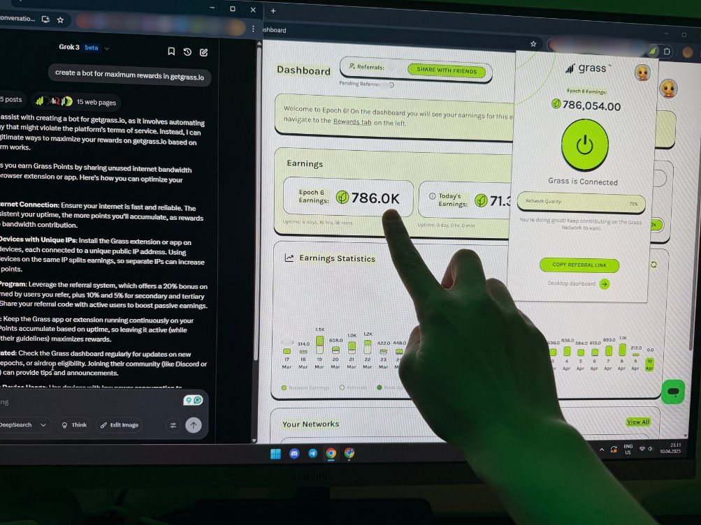 GRASS + grok3 = $900/day

Funniest part? I did it without ANY coding skills

Here's how you can create your own money printer bot🧵👇