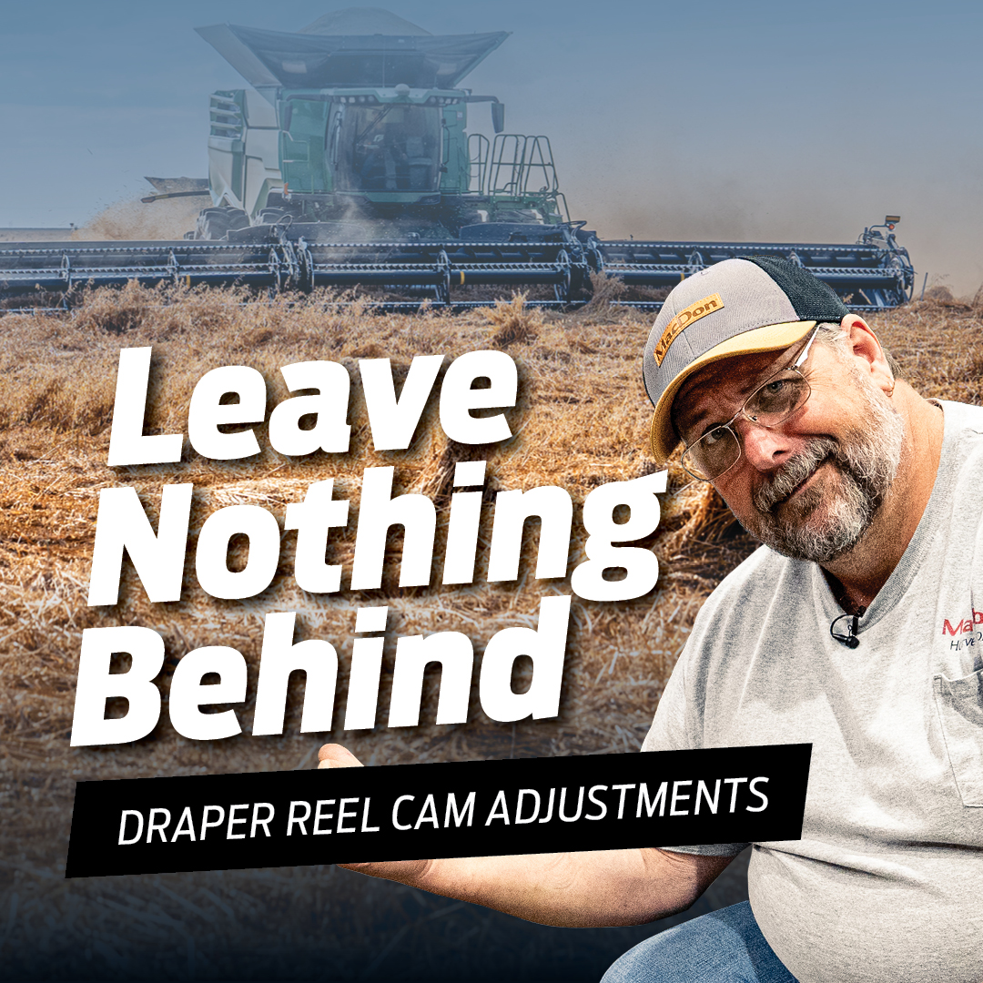MacDon's tweet photo. MacDon How To - FlexDraper® &amp; Draper Reel Cam Positions Explained
 
In this video Rob and Chris walkthrough how to diagnose... (click the link below to read more)

Click the link to watch the full step-by-step video: https://t.co/TXHpw1w9um

#GetMoreWithMacDon #FlexDraper https://t.co/kUKA6aZUSK
