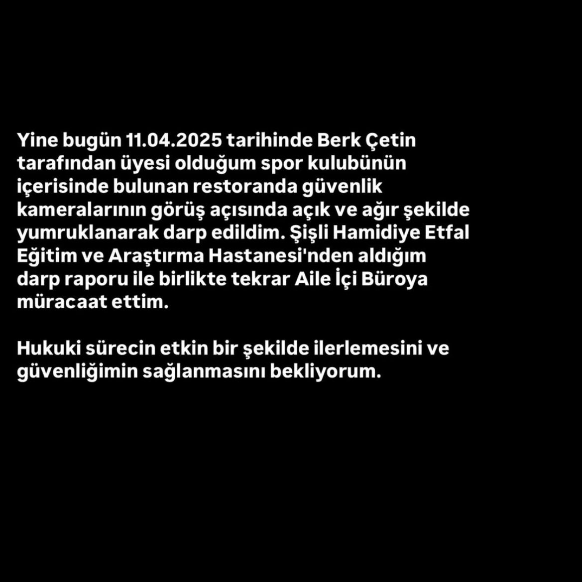 pusholder's tweet photo. Danla Bilic, eski sevgilisi Berk Çetin tarafından yumruklanarak darp edildiğini ve tacize maruz kaldığını açıkladı. https://t.co/alojQdy56j