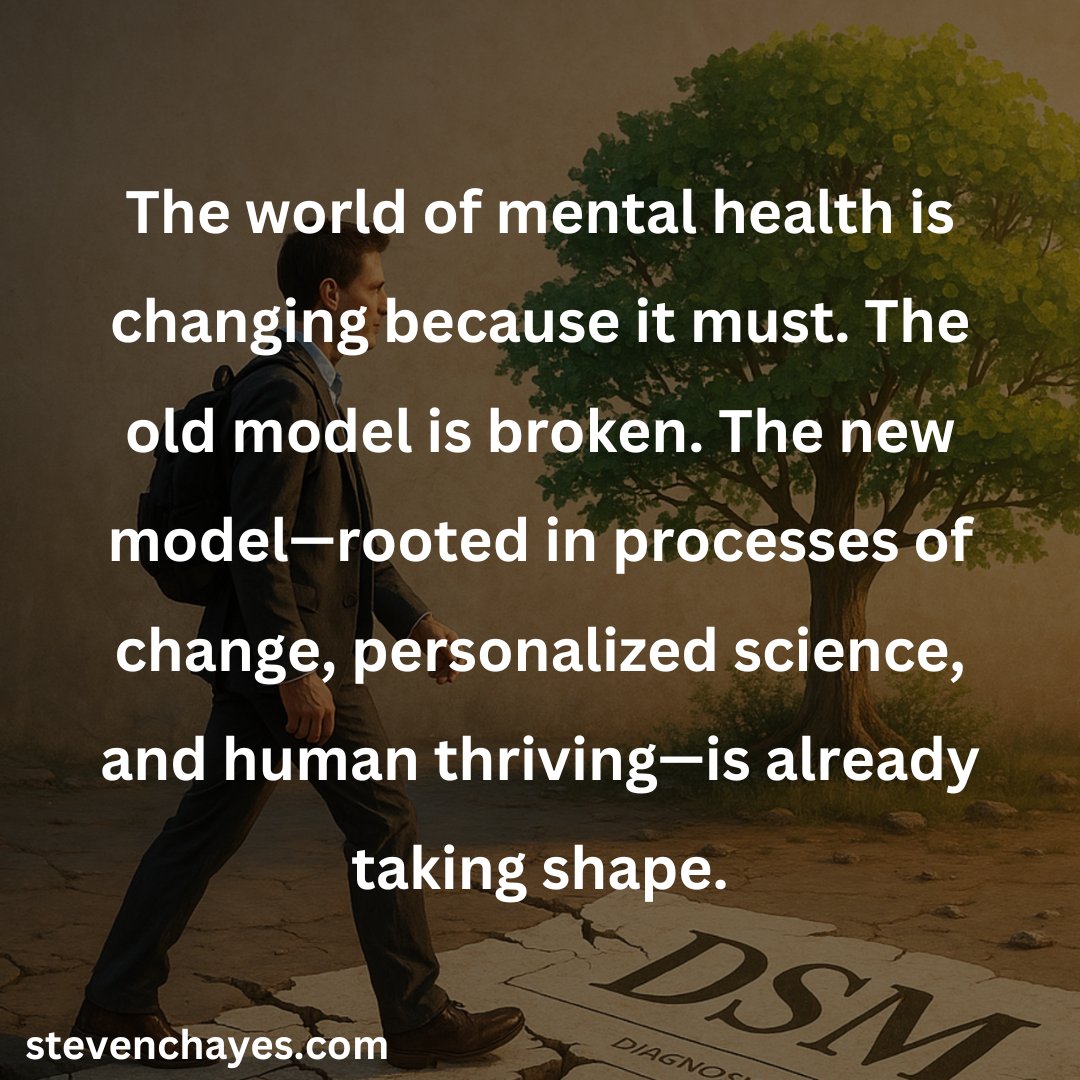 New article is live: "Why the World of Mental Health is Changing." You can read it here: stevenchayes.com/why-the-world-…