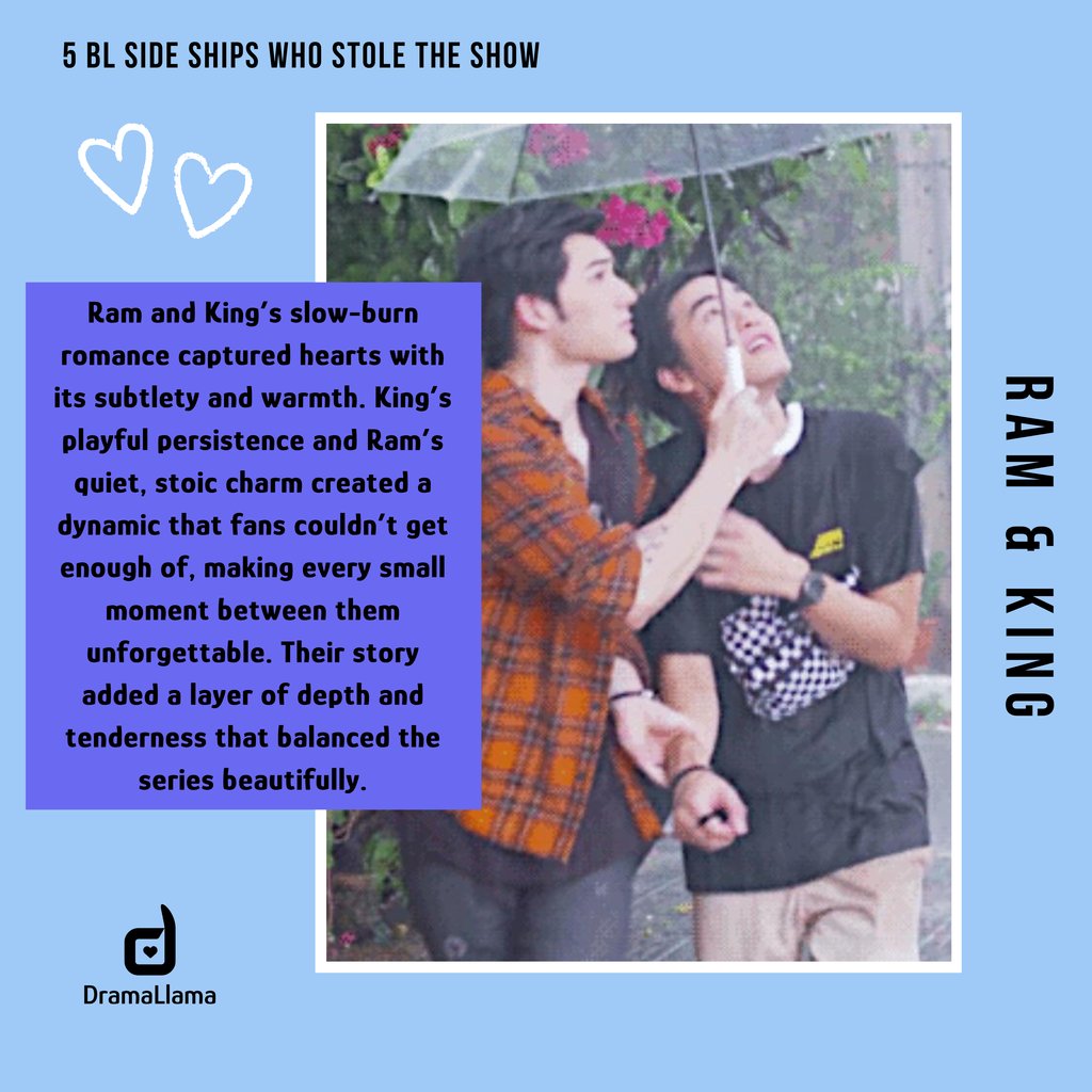dramallama_app's tweet photo. Side ships often steal the spotlight in the best way possible, and these five BL couples certainly did just that.
Which one had you swooning the hardest? 💬💖
#DramaLlama #BL #BoysLove #BLSeries #RamKing #WhyRU #FighterAndTutor #ToMyStar #HotaeAndDonghee #MoonlightChicken https://t.co/VKodgca6TI