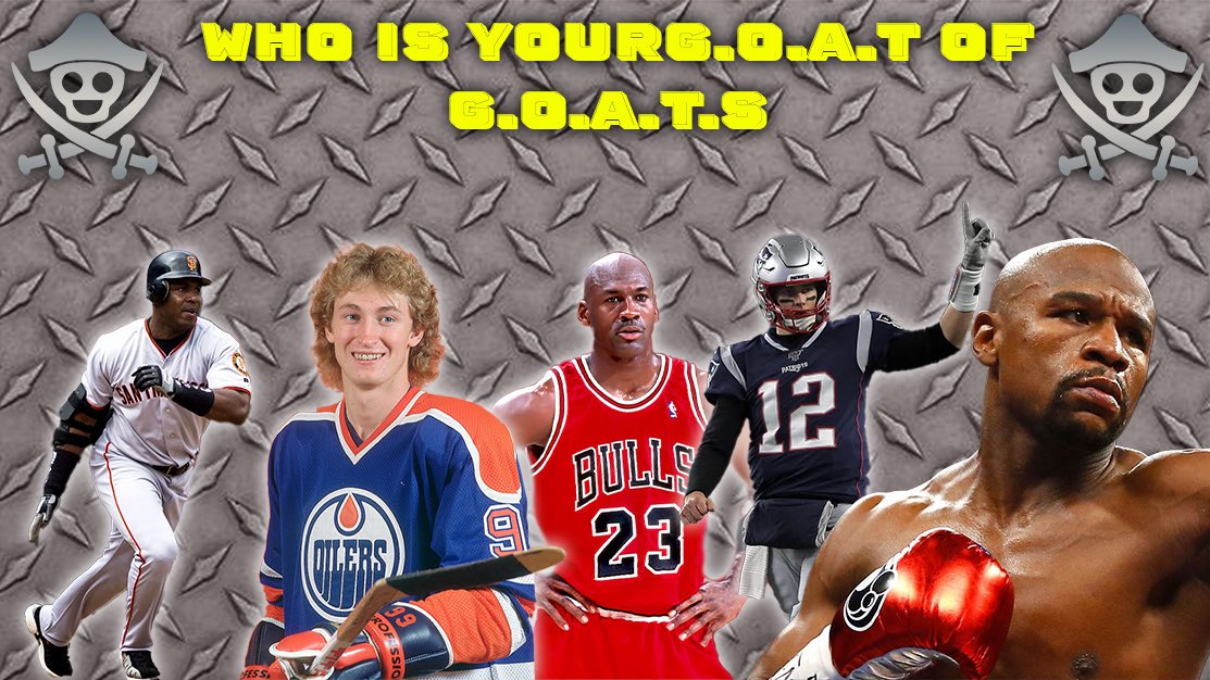 StPirateMedia's tweet photo. Who is your G.O.A.T. Of G.O.A.T.s?#MichaelJordan, #BarryBonds, #WayneGretzky, #FloydMayweather, or #TomBrady?Comment your answer!

Join us as we debate who the G.O.A.T of G.O.A.T.s is and for your chance to win $250 to #DraftKings  click the below! 

https://t.co/oNDG7PlhAJ https://t.co/GutKWNakwT