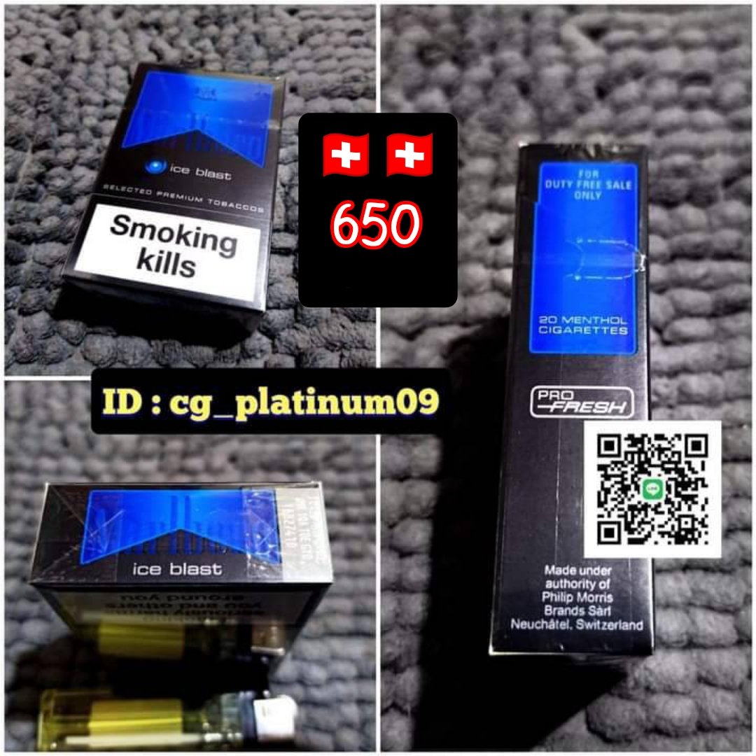 PlatinumSeven1's tweet photo. 🧊Marlboro Ice blast🧊👉สนใจแอดไลน์..📌ID : cg_platinum09📌💯มีปลายทาง💯 💯ส่งจริง ส่งชัวร์💯 #บุหรี่นอก #บุหรี่เม็ดบีบ #Marlboro #Iceblast #บุหรี่นอกทุกประเภท #บุหรี่นอกราคาถูก https://t.co/hHICzPyOtz