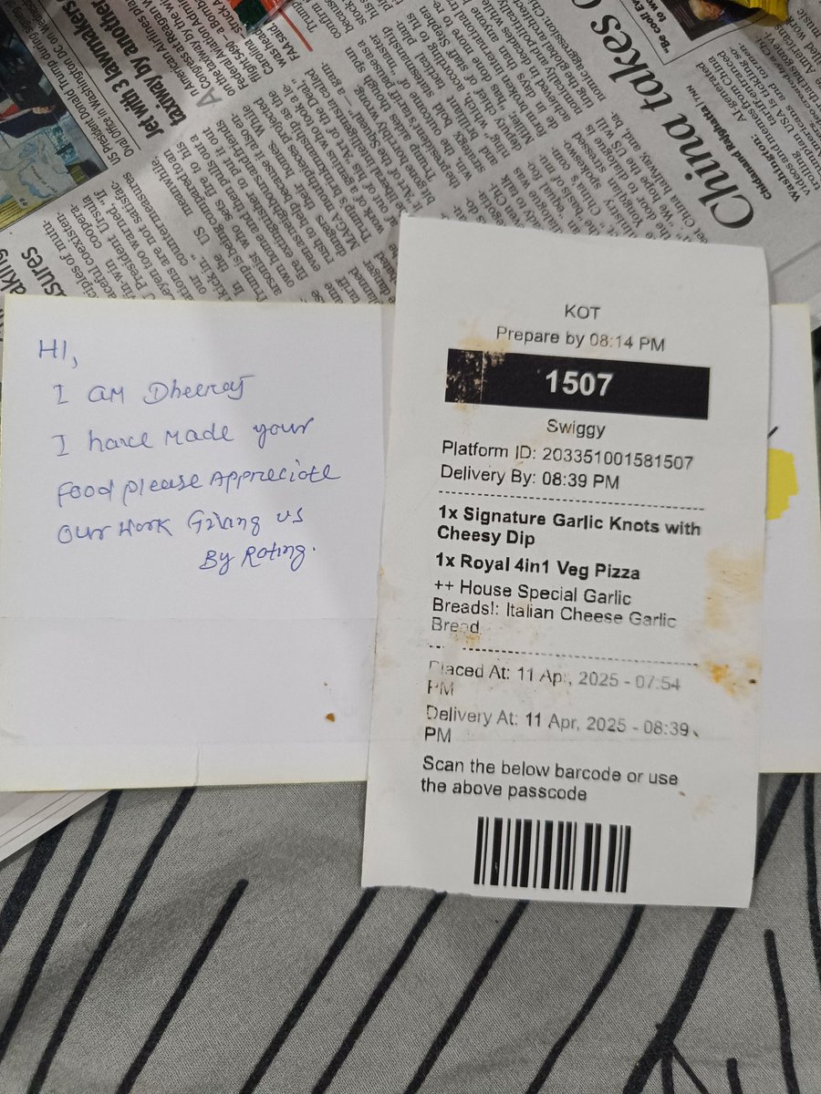 lokeshjain (@lokesh_jaintwit) on Twitter photo <a href="/SwiggyCares/">Swiggy Cares</a> <a href="/Swiggy/">Swiggy Food</a>
Placed veg order, your delivery partner delivers non veg
Customer care says drop an email. What a solution ! <a href="/SwiggyCares/">Swiggy Cares</a> <a href="/Swiggy/">Swiggy Food</a>
Placed veg order, your delivery partner delivers non veg
Customer care says drop an email. What a solution !