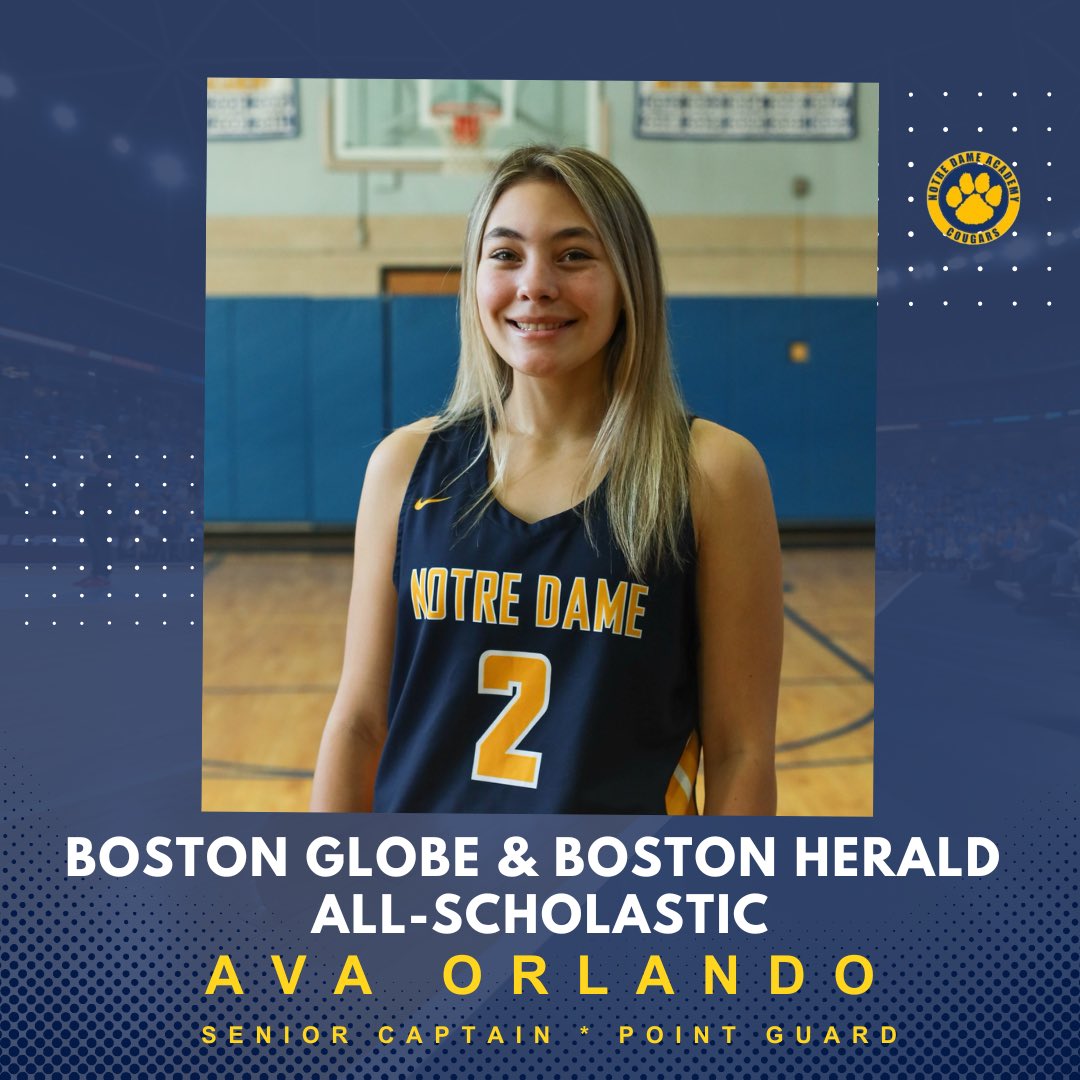 Notre Dame Academy Girls Hoops (@ndagirlshoops) on Twitter photo Congratulations to senior point guard <a href="/AvaOrlando3/">Ava Orlando💯</a> on earning Boston Globe & Boston Herald All-Scholastic honors! <a href="/GlobeSchools/">Boston Globe Schools</a> <a href="/TrevorHass/">Trevor Hass</a> <a href="/BostonHeraldHS/">Danny Ventura</a> <a href="/ndaathletics/">NDAHingham Athletics</a> Congratulations to senior point guard <a href="/AvaOrlando3/">Ava Orlando💯</a> on earning Boston Globe & Boston Herald All-Scholastic honors! <a href="/GlobeSchools/">Boston Globe Schools</a> <a href="/TrevorHass/">Trevor Hass</a> <a href="/BostonHeraldHS/">Danny Ventura</a> <a href="/ndaathletics/">NDAHingham Athletics</a>