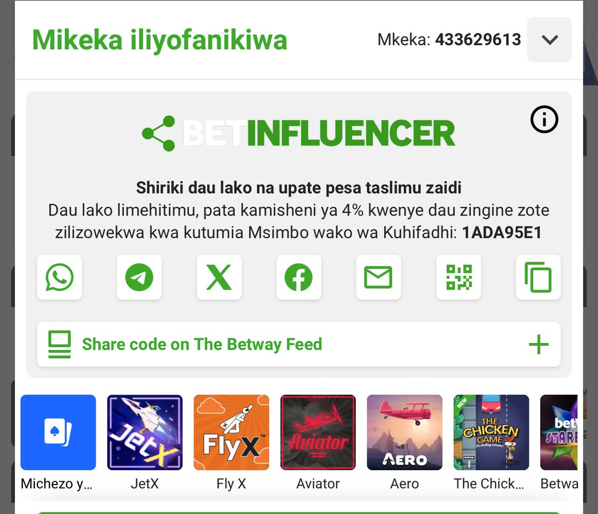 dembe_innocent's tweet photo. Nimeweka mkeka na Betway. Bonyeza hapa kurudia mkeka wangu au tafuta booking code kwenye mikeka ya Multi Bet 1ADA95E1 https://t.co/PUaFyGEGdo       [1ADA95E1] https://t.co/2vmfX0WF5l
