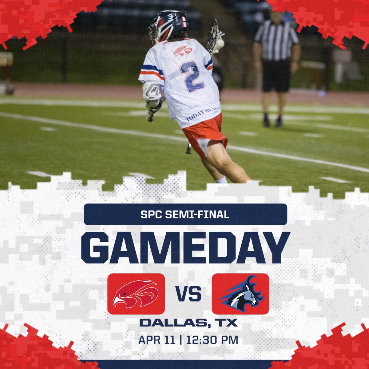 SPC 3A Semi-Finals today! Varsity plays St. Andrews in Dallas over at Episcopal School of Dallas with a 12:30 pm start time.
•
📍Dallas, TX
🏟️ Jones Family Stadium
🆚 St. Andrew’s 🦌
⏰ 12:30 pm
📺 fan.hudl.com/usa/tx/dallas/…
•
#FWCDLacrosse #TodayWeHunt