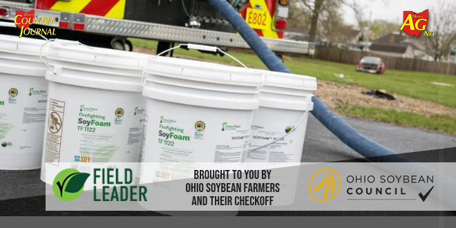 Ohiosoycouncil's tweet photo. It’s #FieldLeaderFriday! 🚒🌱 Dive into the story behind SoyFoam™ and how the soybean checkoff is helping protect first responders while promoting a safer, more sustainable future.

Read More ➡️ https://t.co/MNJ8jgaZUw https://t.co/QM9xJXvT5e