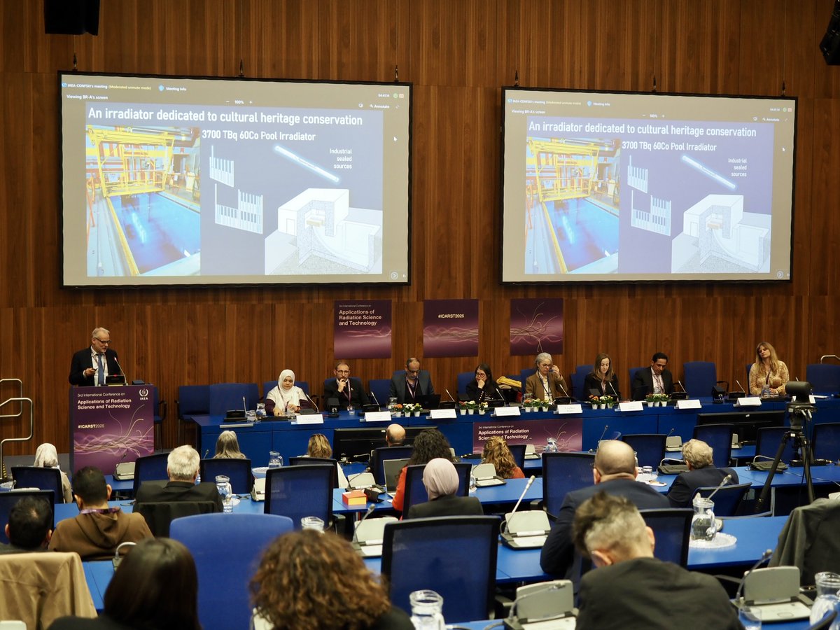 FranceONUVienne's tweet image. #ICARST2025 | Des échanges stimulants sur la conservation du patrimoine culturel, grâce à l'expertise de Centres Collaborateurs 🇫🇷
👉La technologie nucléaire est un moyen de préservation des objets culturels, et un outil d'authenticité contribuant à protéger le patrimoine commun.