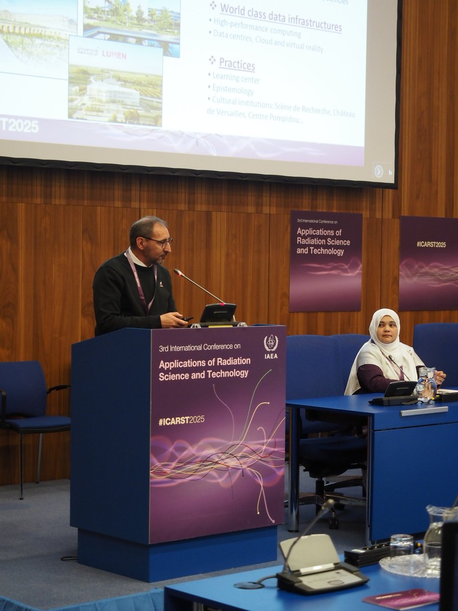 FranceONUVienne's tweet image. #ICARST2025 | Des échanges stimulants sur la conservation du patrimoine culturel, grâce à l'expertise de Centres Collaborateurs 🇫🇷
👉La technologie nucléaire est un moyen de préservation des objets culturels, et un outil d'authenticité contribuant à protéger le patrimoine commun.