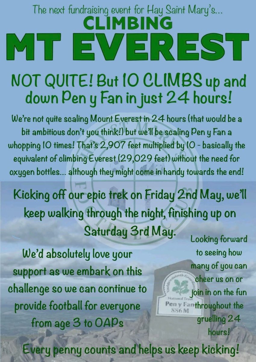 3 weeks today until the start of our next big fundraiser 😳

Please visit the link below to donate to our club, every pound goes a long way.

Thanks again for your support 

gofund.me/12745b2c