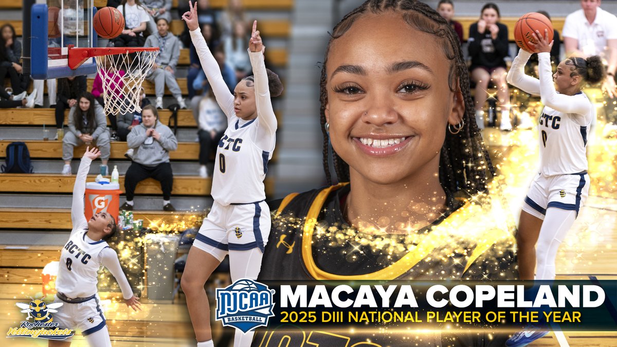 Macaya Copeland has been named the @NCJAA DIII Women's Player of the Year! The sophomore guard ended the year as an NJCAA DIII Women's Basketball First Team All-America selection, an MCAC Player of the Year, plus an MCAC Women's Basketball All-Region 13 member!  CONGRATS MACAYA!