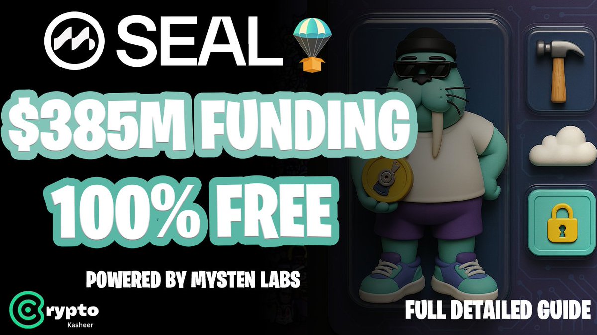 crypto_kasheer's tweet photo. 📢Detailed Video guide on SEAL Airdrop
🦹♀️By @Mysten_Labs
💰$385M Funding
🆓Absolutely Free
⏲️~15 minutest
🪂Possible Huge airdrop
❌Don't Miss
👇Full detailed guide
🔗https://t.co/MMDP0aYlyy
♥️Like & 🔄Rt
#SEAL #sui #mystenlab #airdrop #free #crypto #huge https://t.co/xYc8j2cxDb